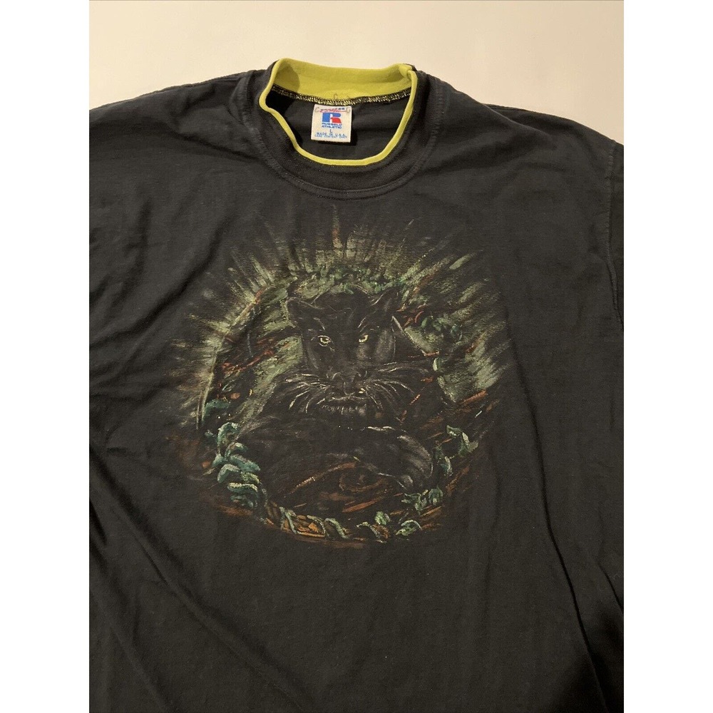 russell athletic t shirt high cotton vintage Double Layer!! Writing On Tag (B2)